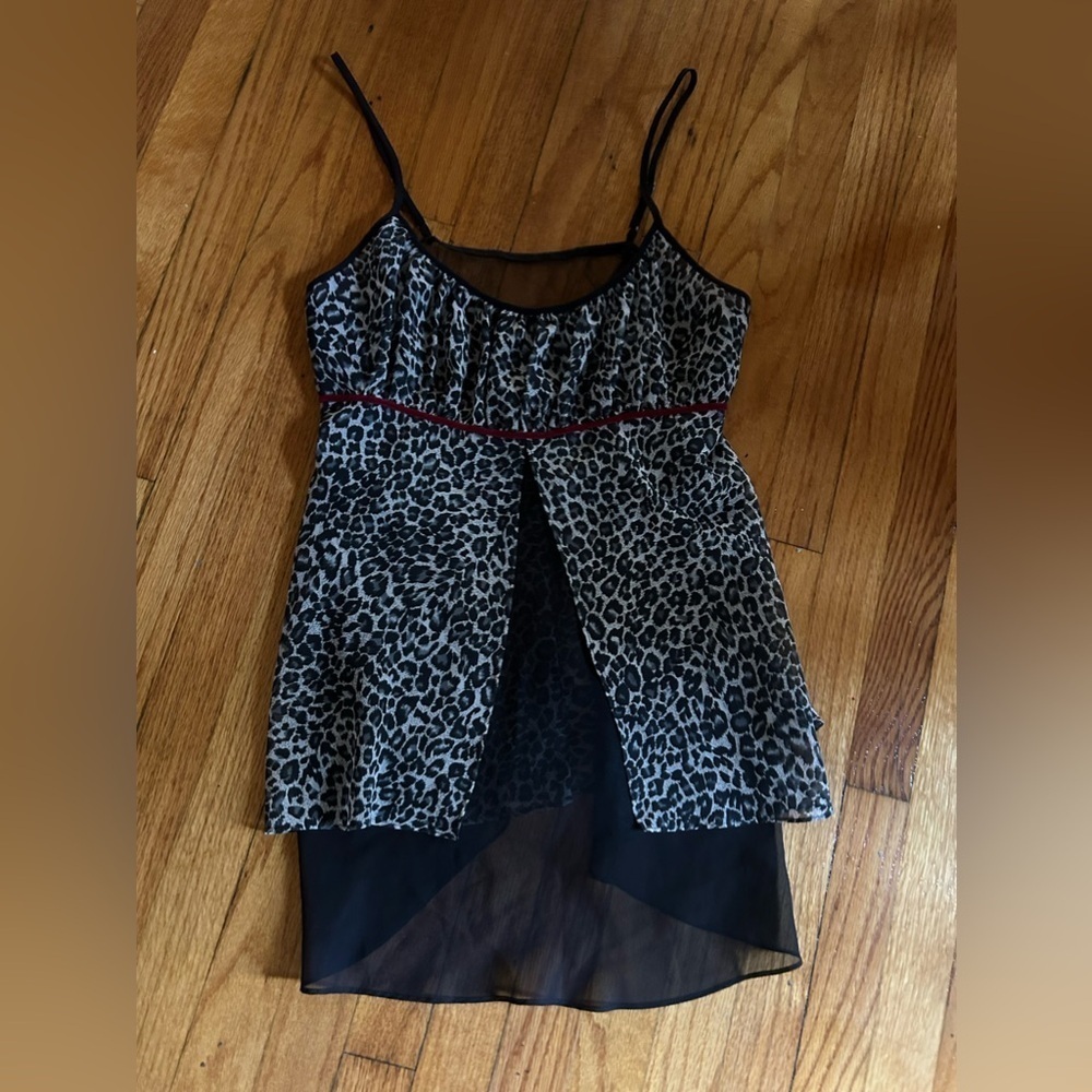 Delicates Lingerie‎ Nightie Velvet Ribbon Sheer Adjustable Straps Sexy Sz Large